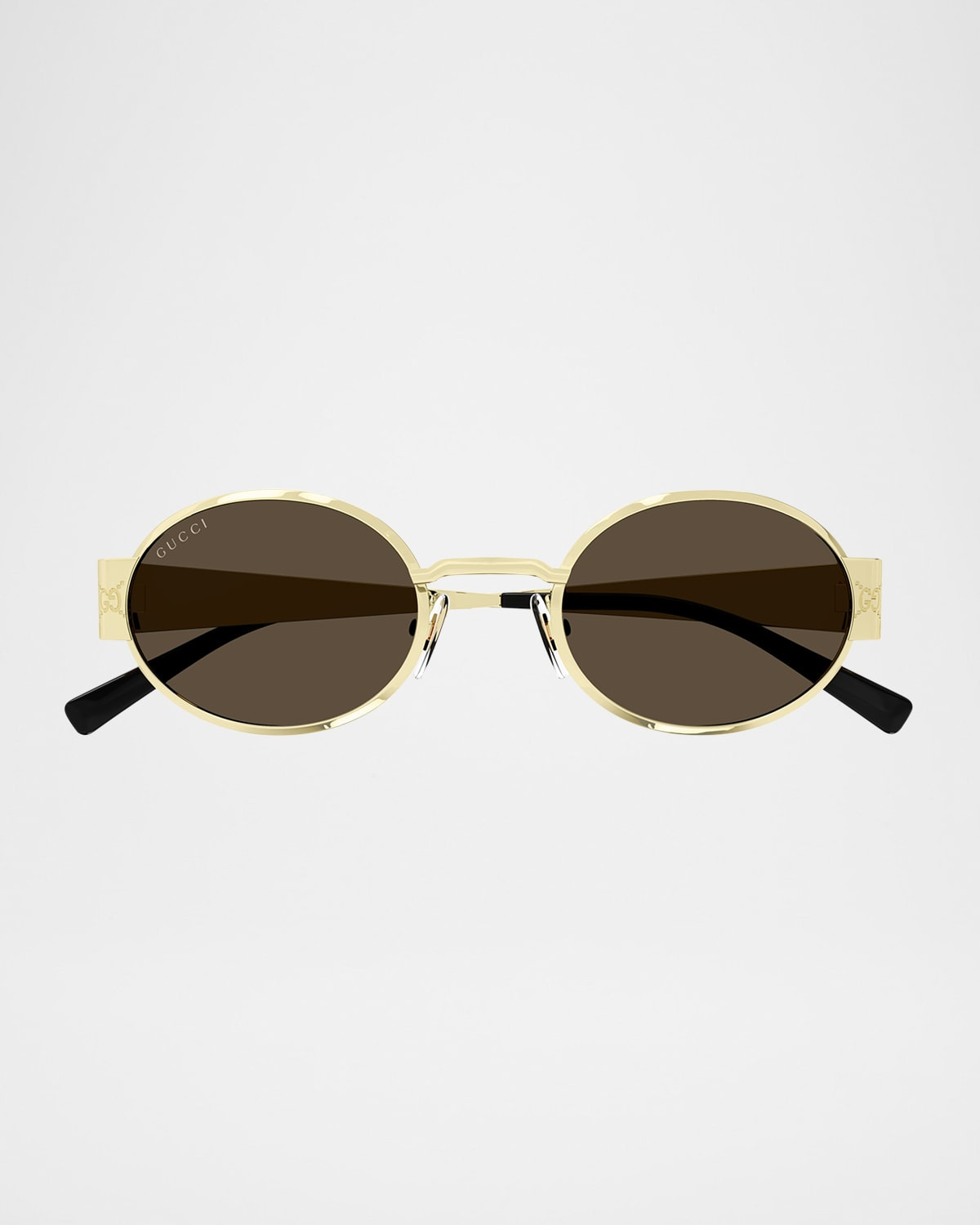 GG Monogram Metal Oval Sunglasses | Neiman Marcus