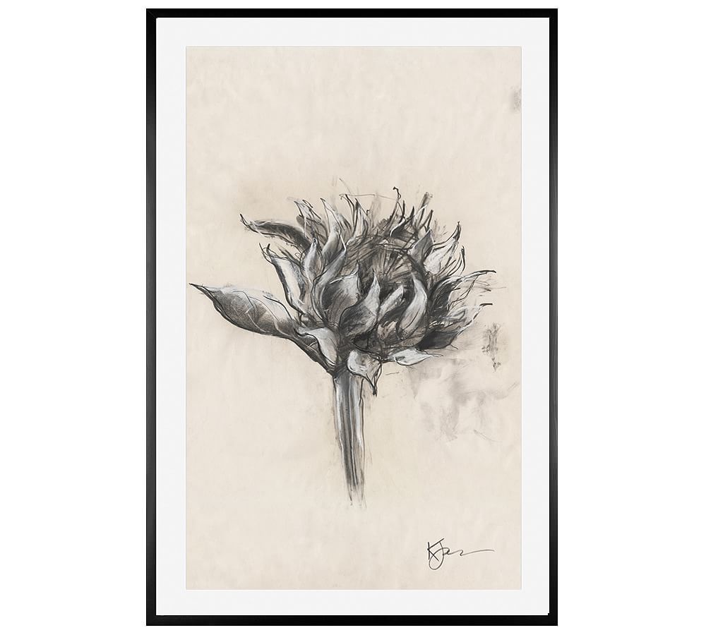 Charcoal Sunflower Sketch by The Artists Studio | Pottery Barn (US)