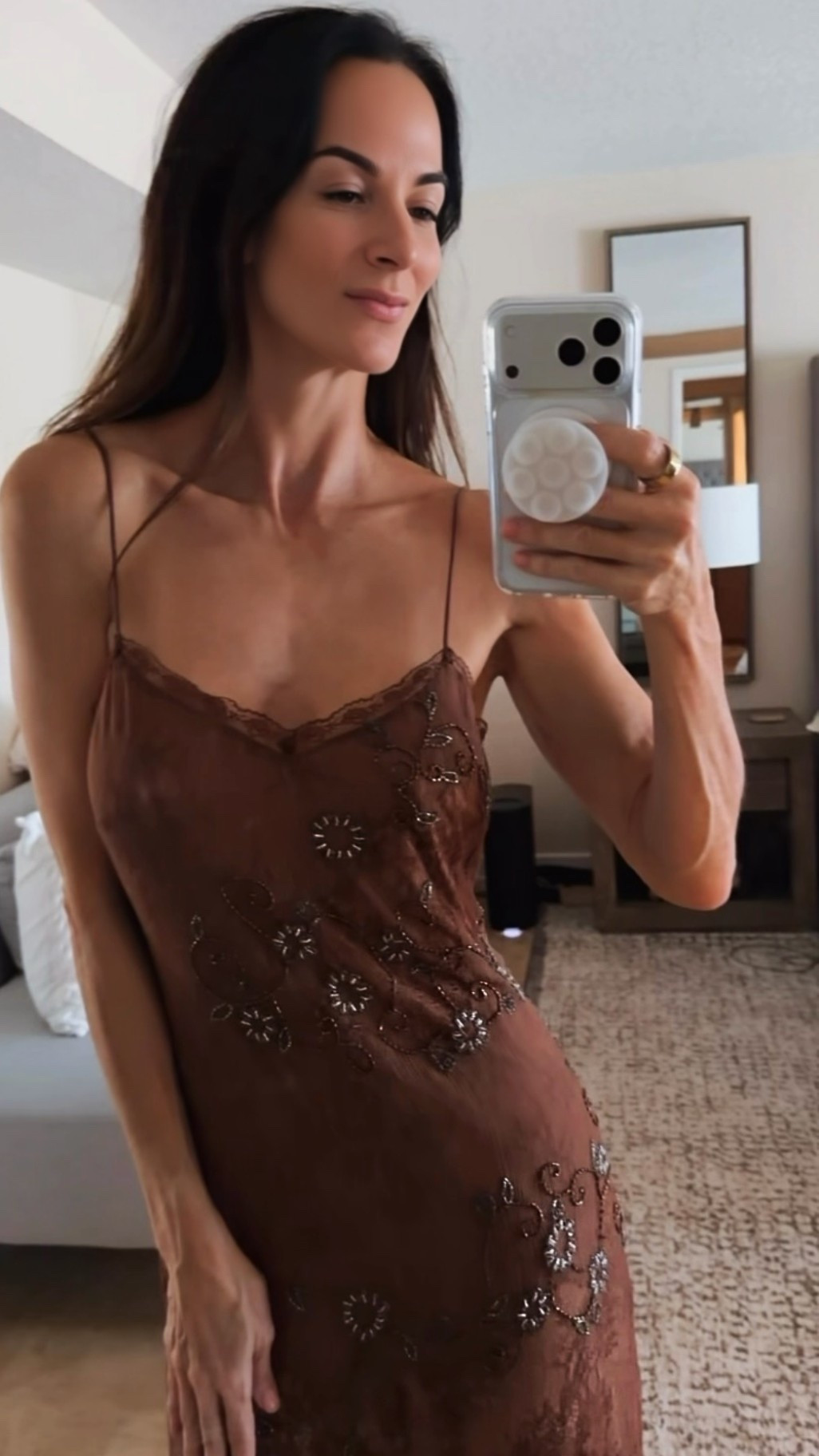 This dress needed absolutely no convincing. 🤎

The color. The delicate lace. The gorgeous embroidered details. She’s romantic, a little sultry and basically begging to be taken somewhere fabulous.

Wearing XS

#FreePeopleStyle #MaxiDress #BrownDress #DateNightStyle #NicoleColee

#LTKdayinmylife #LTKgrwm #LTKootd