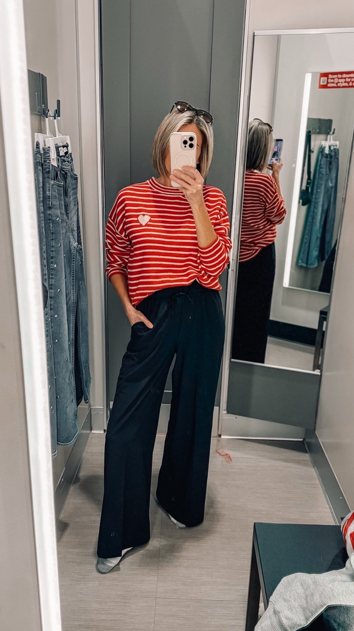 Valentine’s Day outfit idea ❤️ Soft striped sweater wearing a small. Pull on high rise pants are so comfy and can be dressed up or down also in a small. 

Target finds 




#LTKValentine #LTKSeasonal #LTKOver40