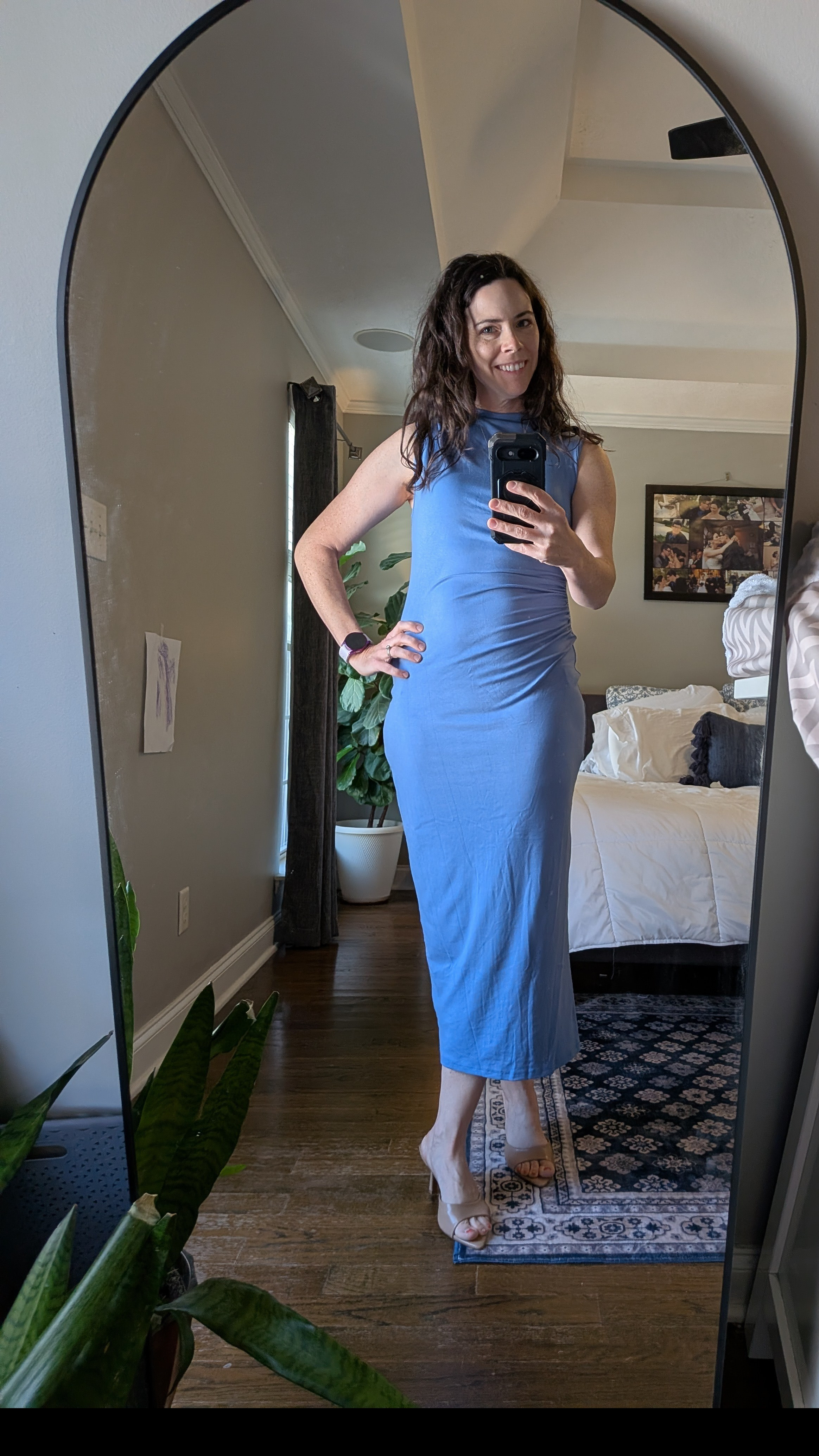 Feeling all the summer wedding vibes in this dress 🌸 Perfect mix of chic and flirty—love the subtle ruching and back detail! #WeddingGuestStyle #SummerVibes #LTKStyle

#LTKmomlife #LTKWedding #LTKTall