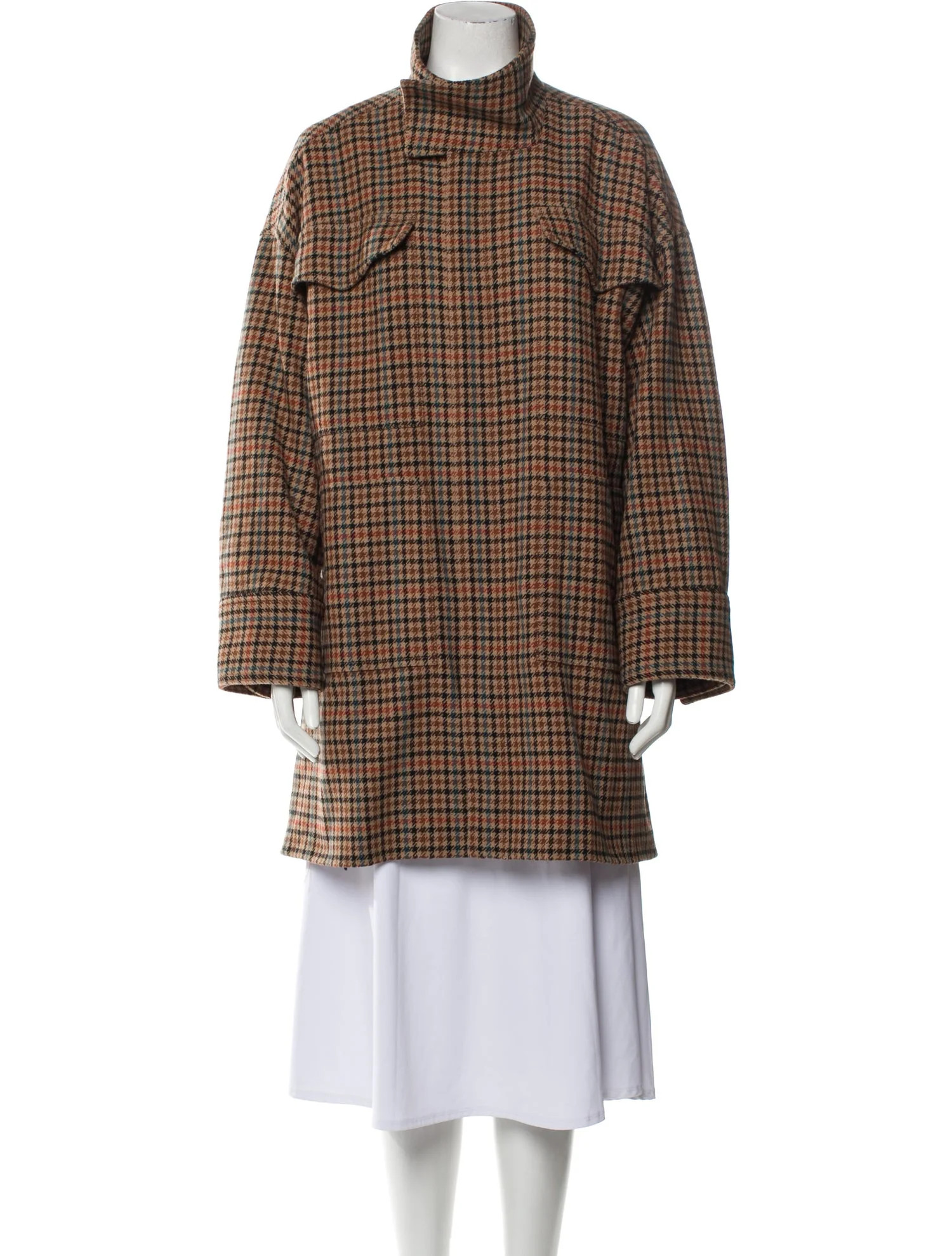 Wool Plaid Print Jacket | The RealReal