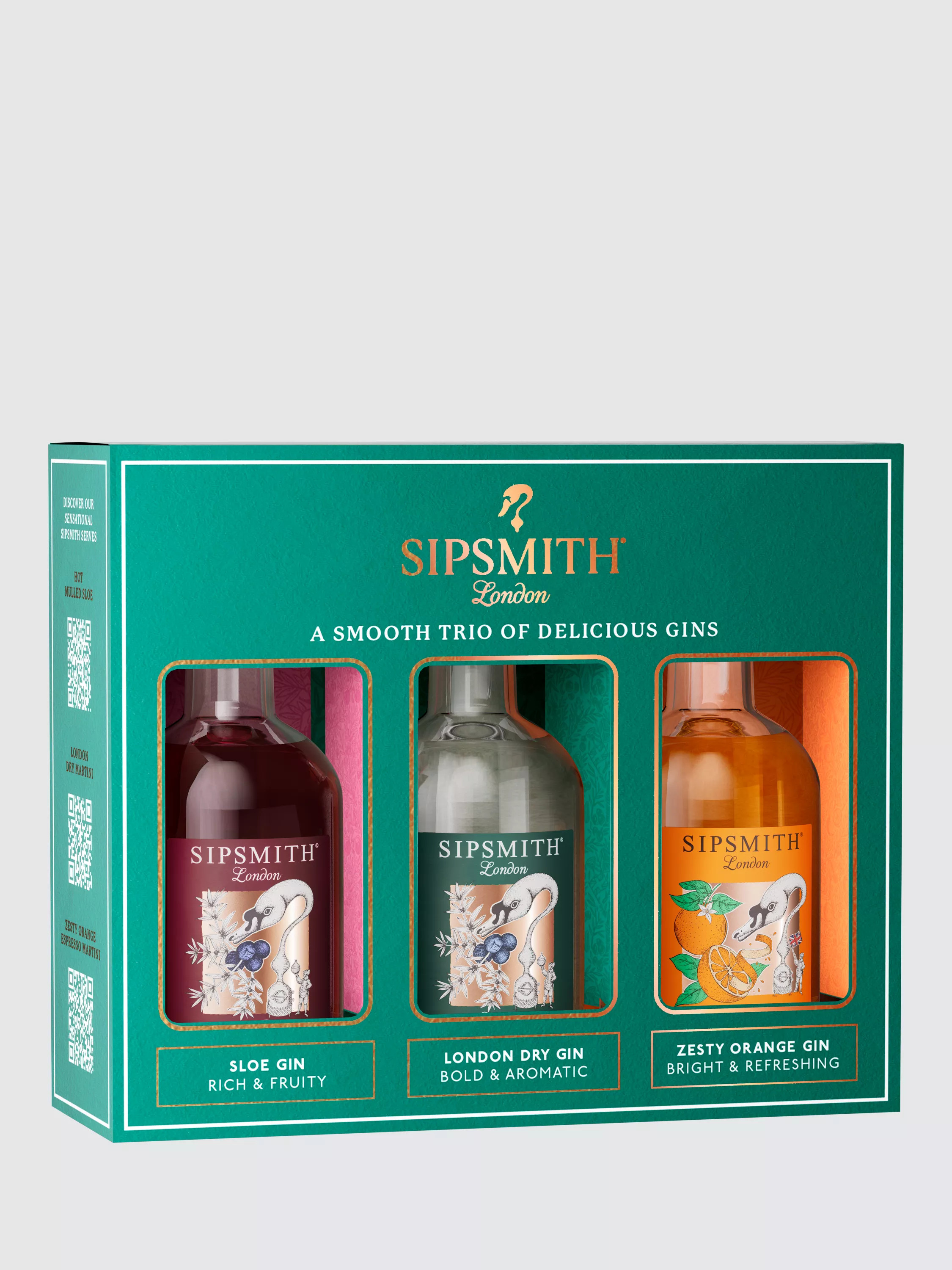 Sipsmith Gin Mini Gin Trio, 3x 5cl | John Lewis (UK)