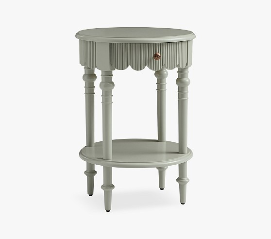 Chris Loves Julia Scallop Side Table (16") | Pottery Barn Kids