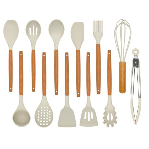 SOFSN Kitchen Utensils Set - Silicone Cooking Utensils Set - 12 Pcs for Cooking, Spatula,Turner, Spoon, Brush, Useful Pots and Pans Accessories, Kitchen Gadgets for Non-Stick Cookware BPA FREE | Amazon (US)
