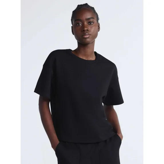 Scoop Women's and Women's Plus New Scubaknit Tee with Short Sleeves, Sizes XS-4X | Walmart (US)