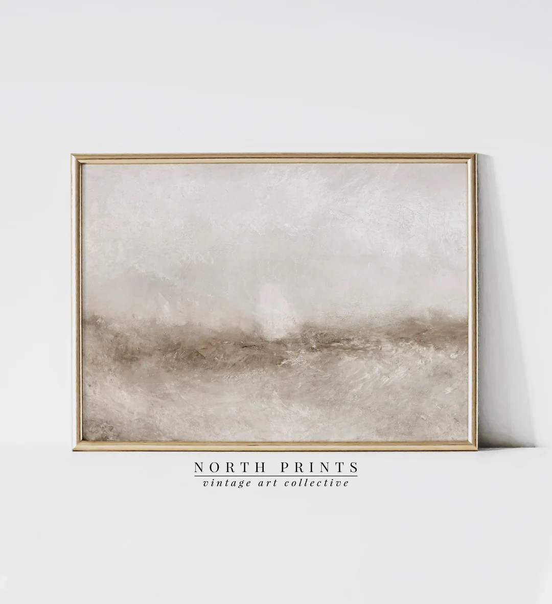 Vintage Abstract Coastal Painting: Soft Neutral Art Print (Digital Download Printable) 5-205 | Etsy (US)