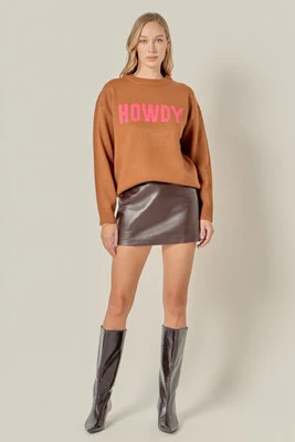 Crewneck Statement Sweater RED/PINK / M | English Factory