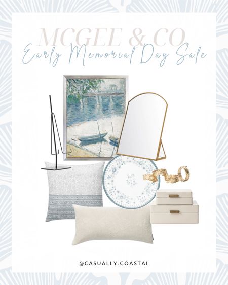 McGee & Co.'s Memorial Day sale has kicked off early and you can now save up to 25% off! 
-
McGee & Co home decor, designer home accessories, home decor, coastal McGee, melamine dinner plates, pillow covers, metal easel, shagreen box, brass napkin rings, brass vanity mirror, coastal artwork, Seine, VIP sale, casually coastal, coastal home decor, Memorial Day home sales, neutral home decor, coastal accessories, decorative boxes, beach house decor

#LTKFind #LTKsalealert #LTKhome