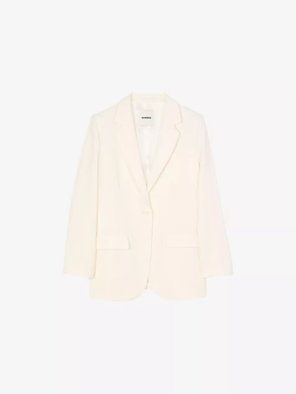 Notched-Lapel Single-Breasted Woven Blazer | Selfridges