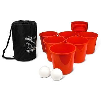 YardGames Giant Outdoor Yard Pong Activity Party Set with 12 Buckets, 2 Balls, and Tough Nylon Ca... | Target