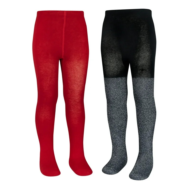 Wonder Nation Girls Lurex Tights, 2-Pack | Walmart (US)