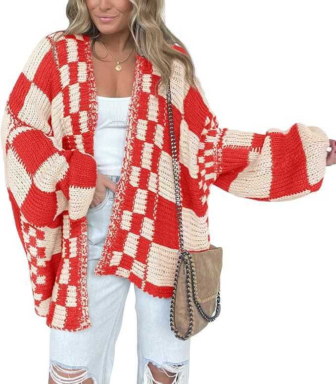 BTFBM Casual Cardigan Sweater for Women Fall 2026 Long Sleeve Sweaters | Amazon (US)