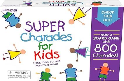 Super Charades for Kids Board Game - The 'No Reading Required' Family Game by Pressman | Amazon (US)