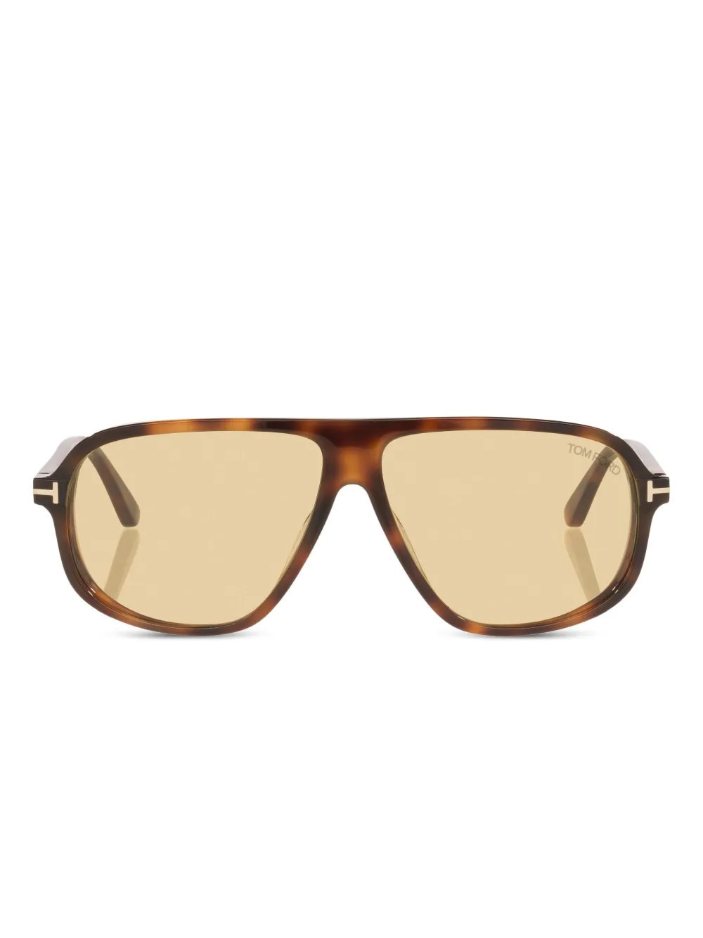 TOM FORD Eyewear Guillaume metal-detail sunglasses - Green | Farfetch Global