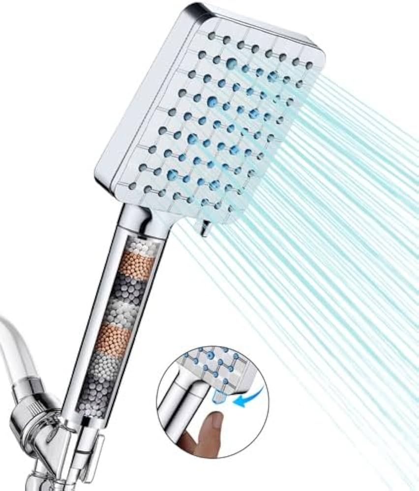 Cobbe Filtered Shower Head with Handheld, High Pressure 6 Spray Mode Showerhead with Filters, Wat... | Amazon (US)