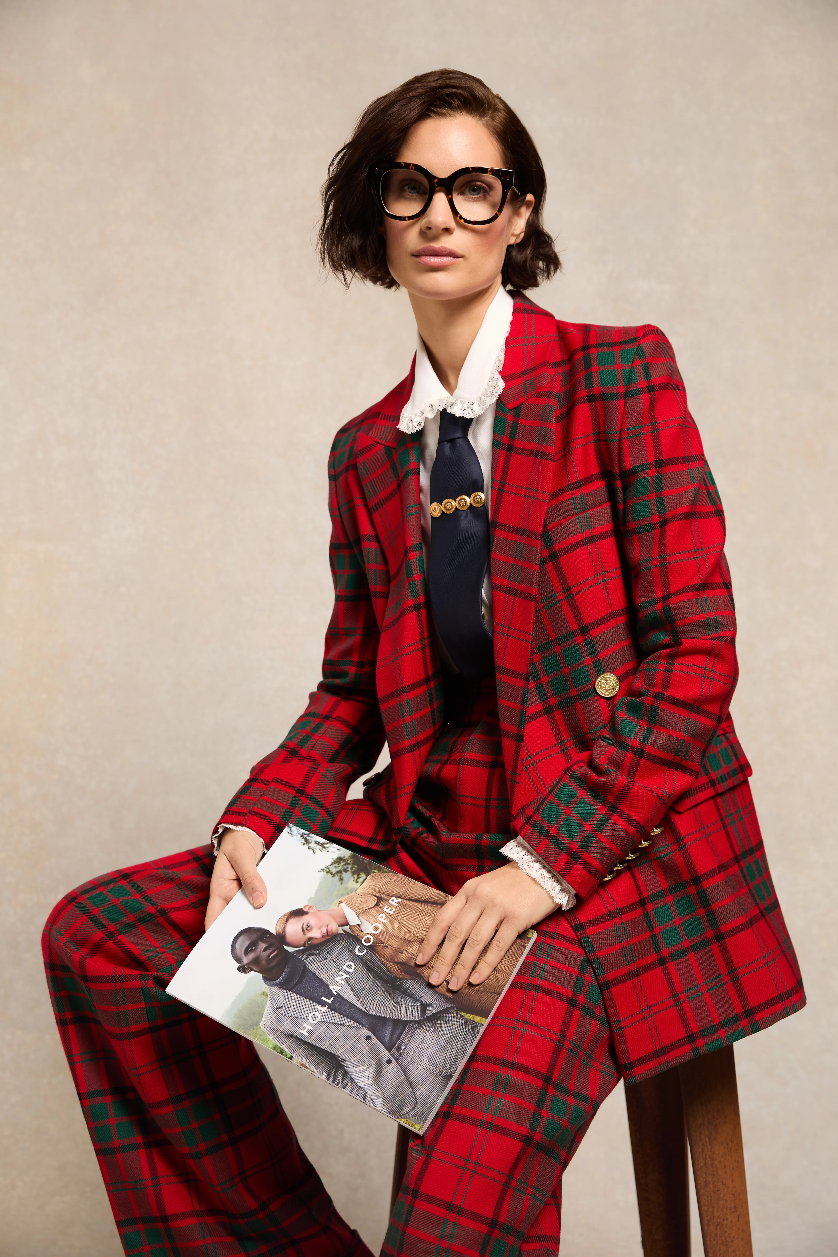 Belgravia Blazer (Red Tartan) | Holland Cooper