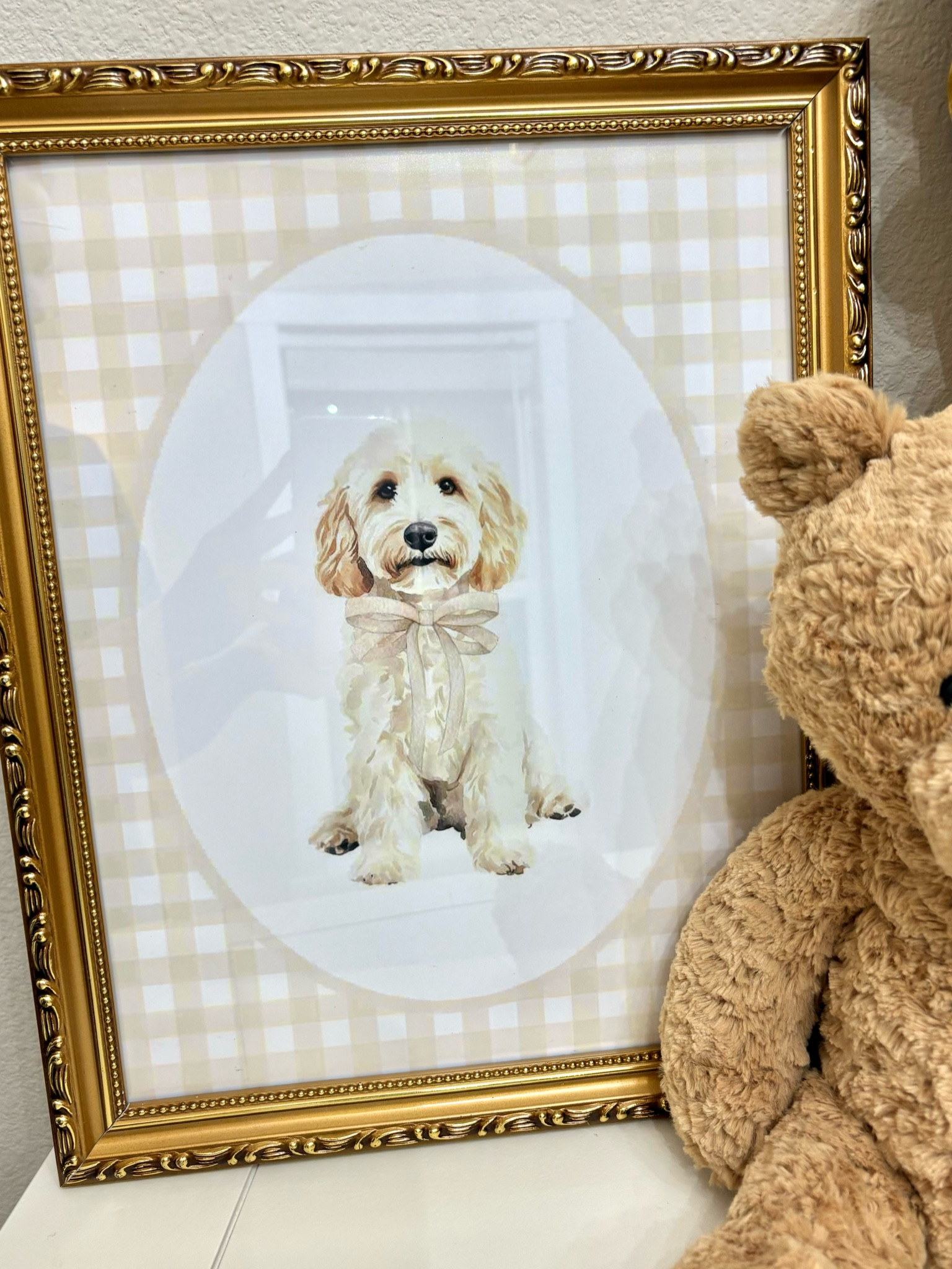 Of course Goldie girl had to be included in the nursery 🥹🫶🏼