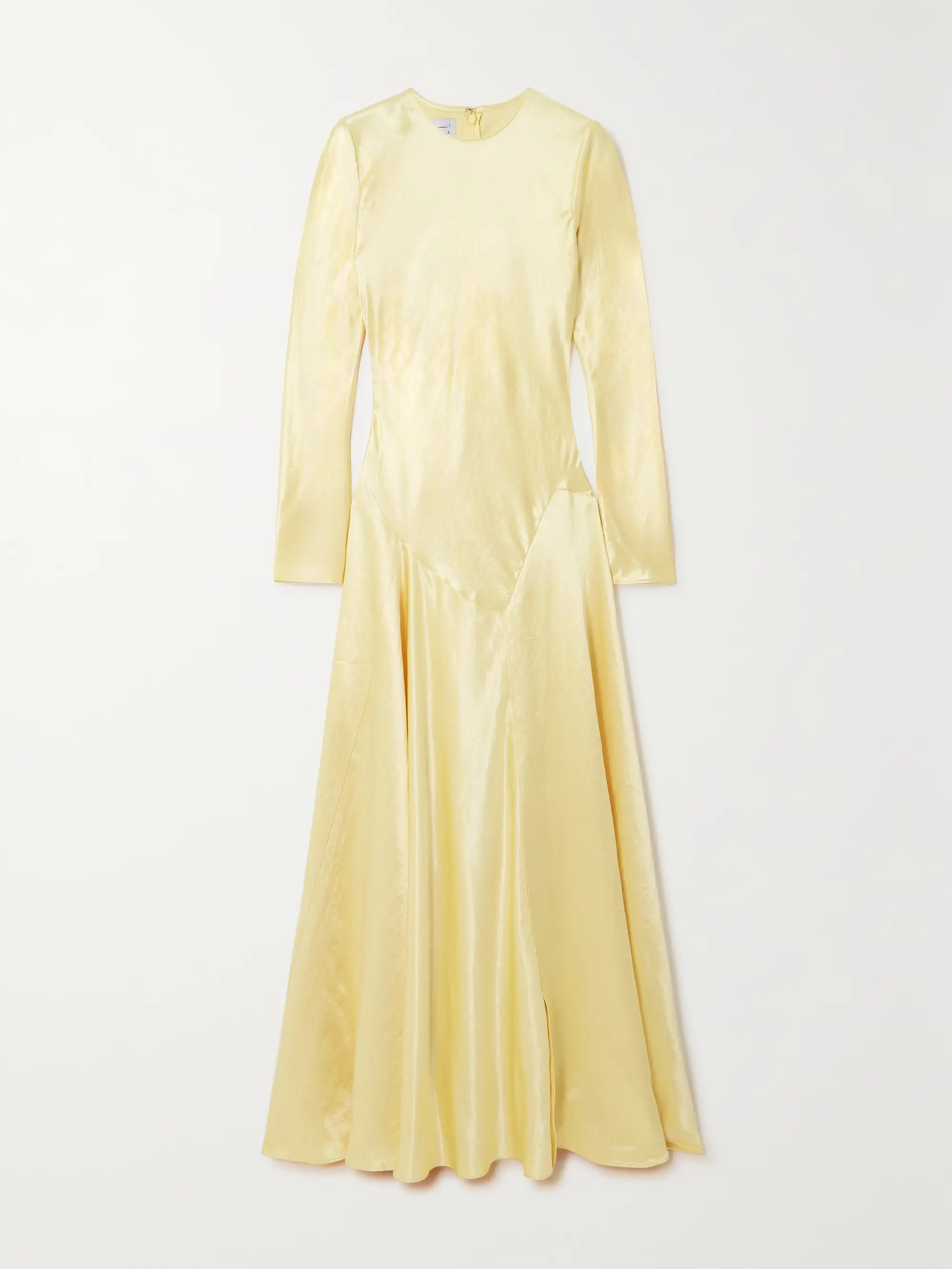 Yara paneled hammered-satin gown | NET-A-PORTER (UK & EU)