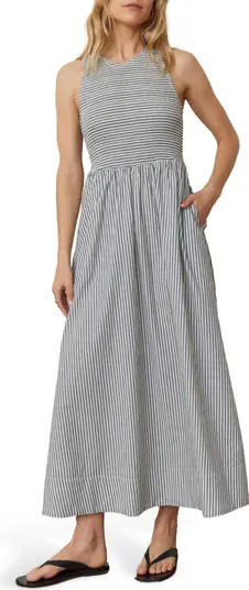 Marine Layer Darcy Sleeveless Smocked Midi Dress | Nordstrom | Nordstrom