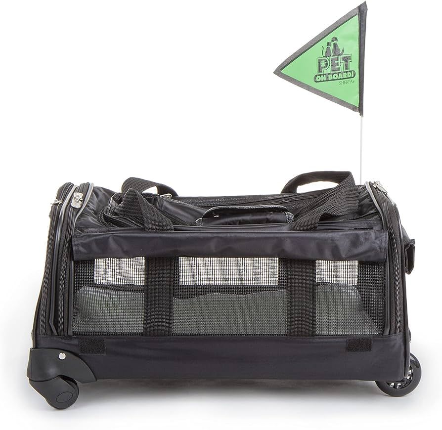 Sherpa on Wheels Indoor Pet Dog Carrier, Black Large for All Breed Sizes | Amazon (US)