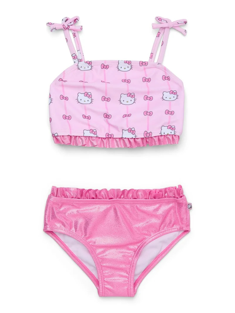 Character Toddler Girl Shimmer Tankini Swimsuit, Two-Piece, Sizes 12M - 5T | Walmart (US)