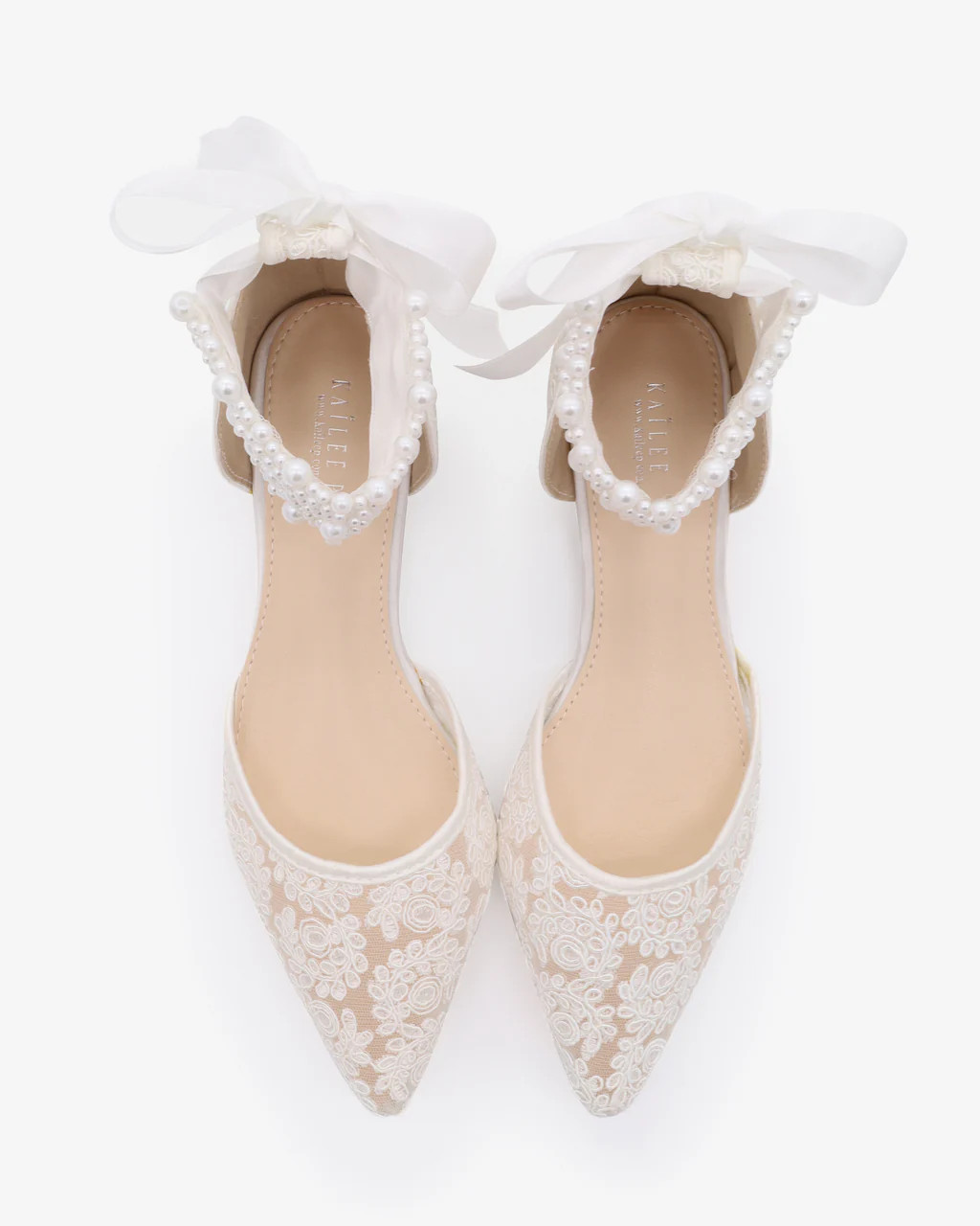 Crochet Lace Pointy Toe with Perla Ankle Strap | Kailee P.