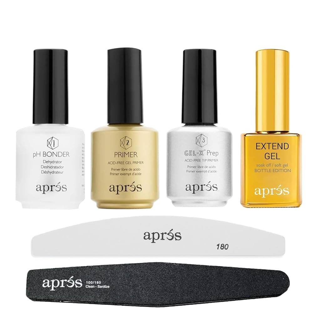 APRÉS Apres Gel-X Liquid Essentials Set - Extend Gel, pH Bonder, Acid-Free Gel Primer, Gel-X Pre... | Amazon (US)