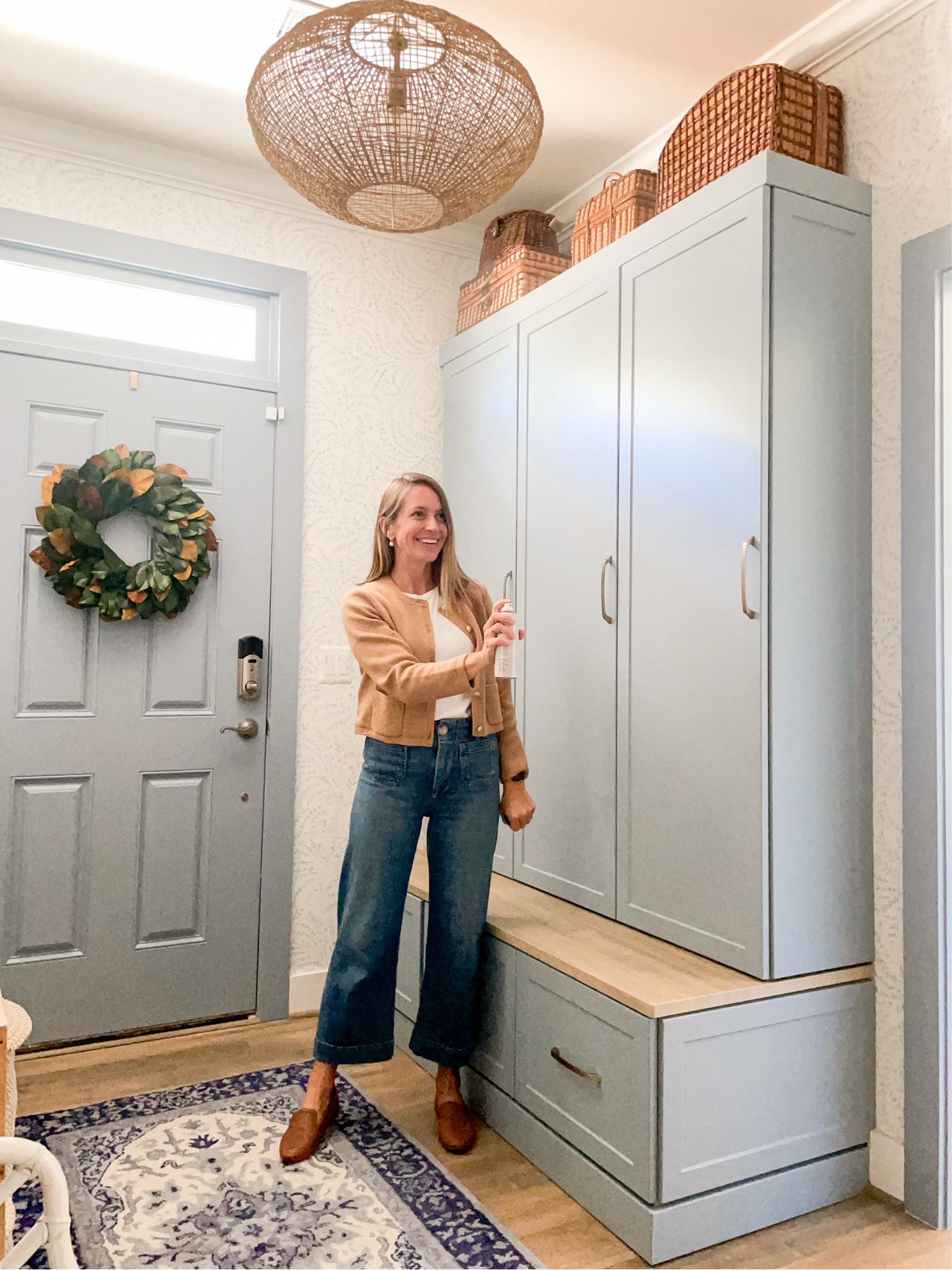 Lady sweater, wide leg jeans and loafers are all tts. Code STRIPESANDWHIMSY10 for 10% off birdies shoes. Katie15 for 15% off Bridgewater candles products.

#LTKshoecrush #LTKSeasonal #LTKstyletip