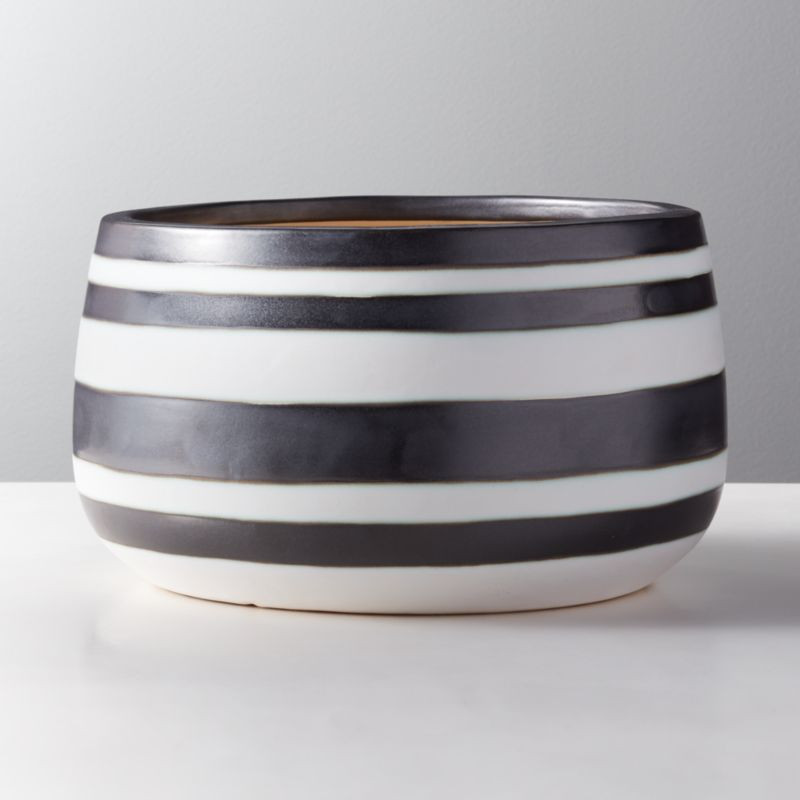 Maxie Large Graphic Striped Planter + Reviews | CB2 | CB2