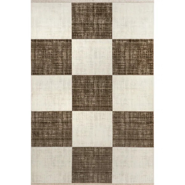 Lauren Liess x Rugs USA Checkerboard Fringed Area Rug | Wayfair North America