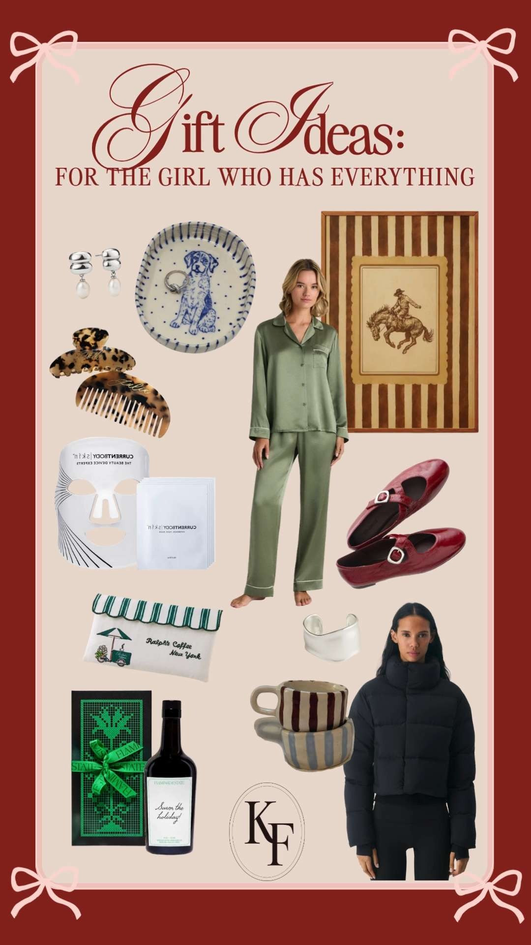 Gift ideas for the girl on your list that has everything already!

Included my favorite red light mask, super comfy luxe silk pjs, a cutie ring dish for the dog mom.

#LTKGiftGuide #LTKFindsUnder100 #LTKSeasonal