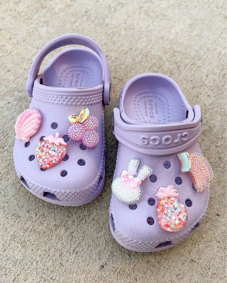 Toddler girl crocs + charms - so ugly they’re cute! 

#LTKunder50 #LTKshoecrush #LTKkids