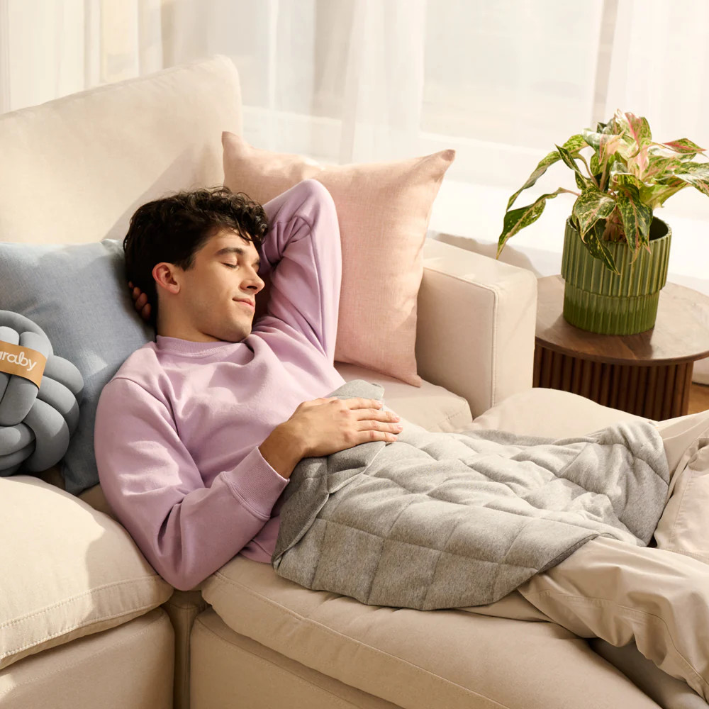 Heated And Weighted Lap Pad | Bearaby Lounger | Bearaby US