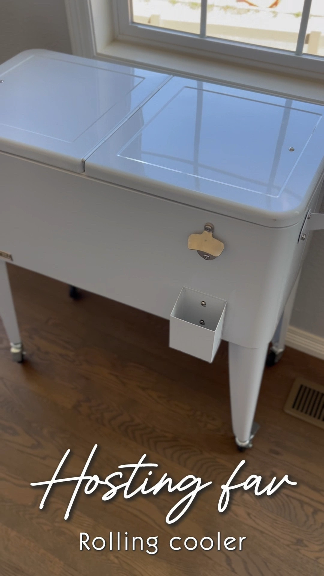 I couldn’t host parties and get together without a rolling cooler! It fits SO many drinks, is easy to move, easy to drain, and has a bottle opener on the front. I bought a full price one several years ago from pottery barn, but Amazon has one for around $190! 

Hosting, summer bbq, parties, hostess, beverage cart, party essential, patio cooler 

#LTKParties #LTKWatchNow