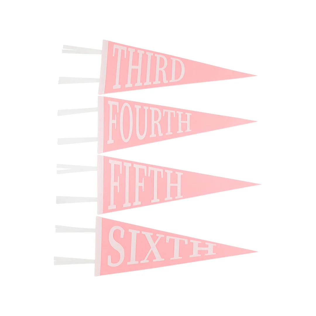 Back to School Pennants - Hamptons Hot Pink | The Beaufort Bonnet Company