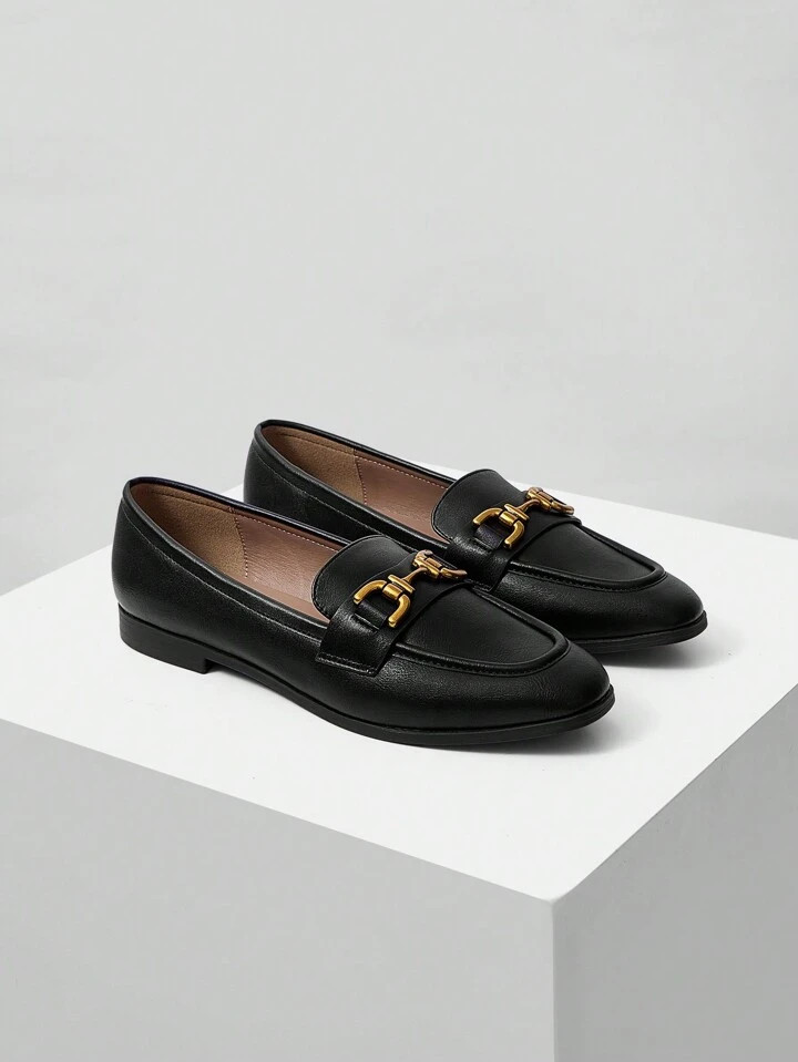 MOTF PREMIUM CASUAL COMFORTABLE METALLIC DETAIL FLATS, FOR CHRISTMAS FALL NEW YEAR HOLIDAY | SHEIN