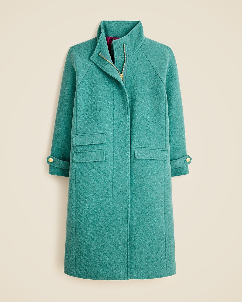 Long Toscana coat in Italian stadium-cloth wool blend | J. Crew US