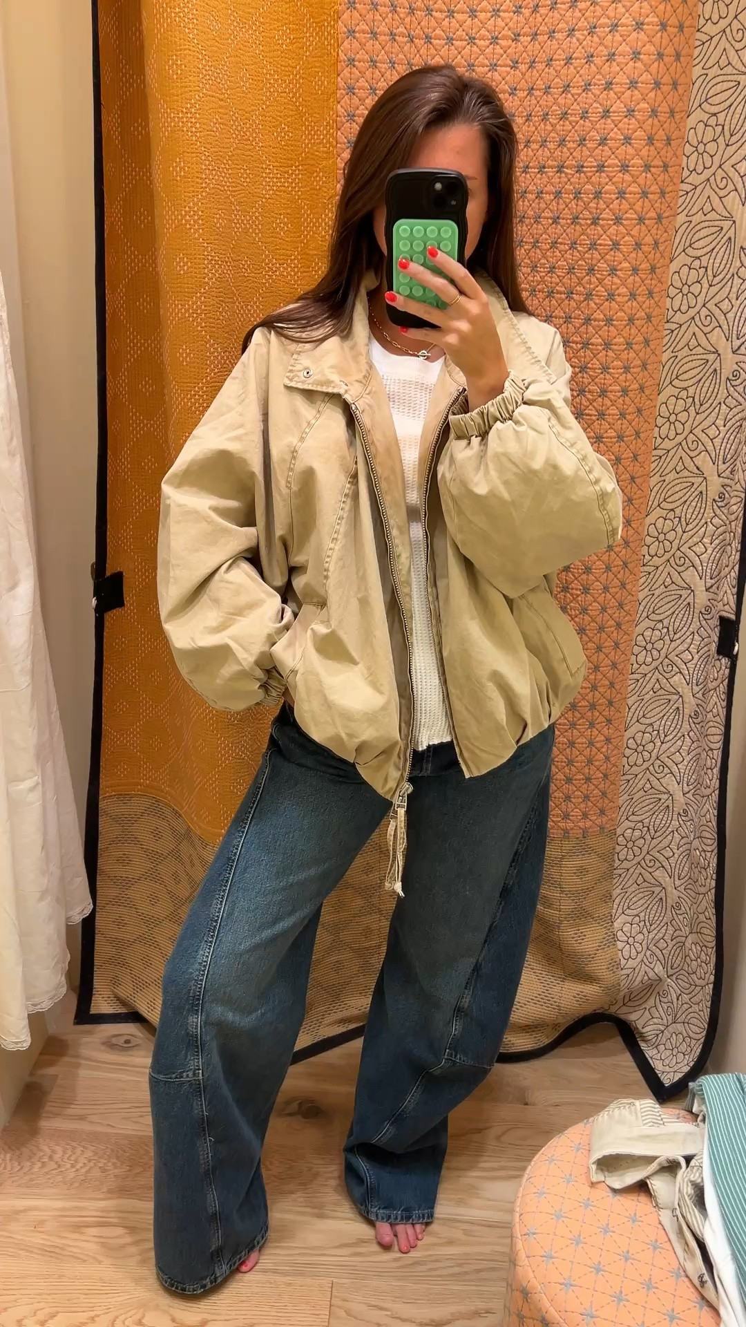 // the best funnel neck for fall - wearing a small but size down one since it runs so oversized/baggy // wearing a thermal under it in a small and barrel jeans have no stretch so I sized up to a 27 //

#LTKgrwm #LTKootd #LTKdayinmylife