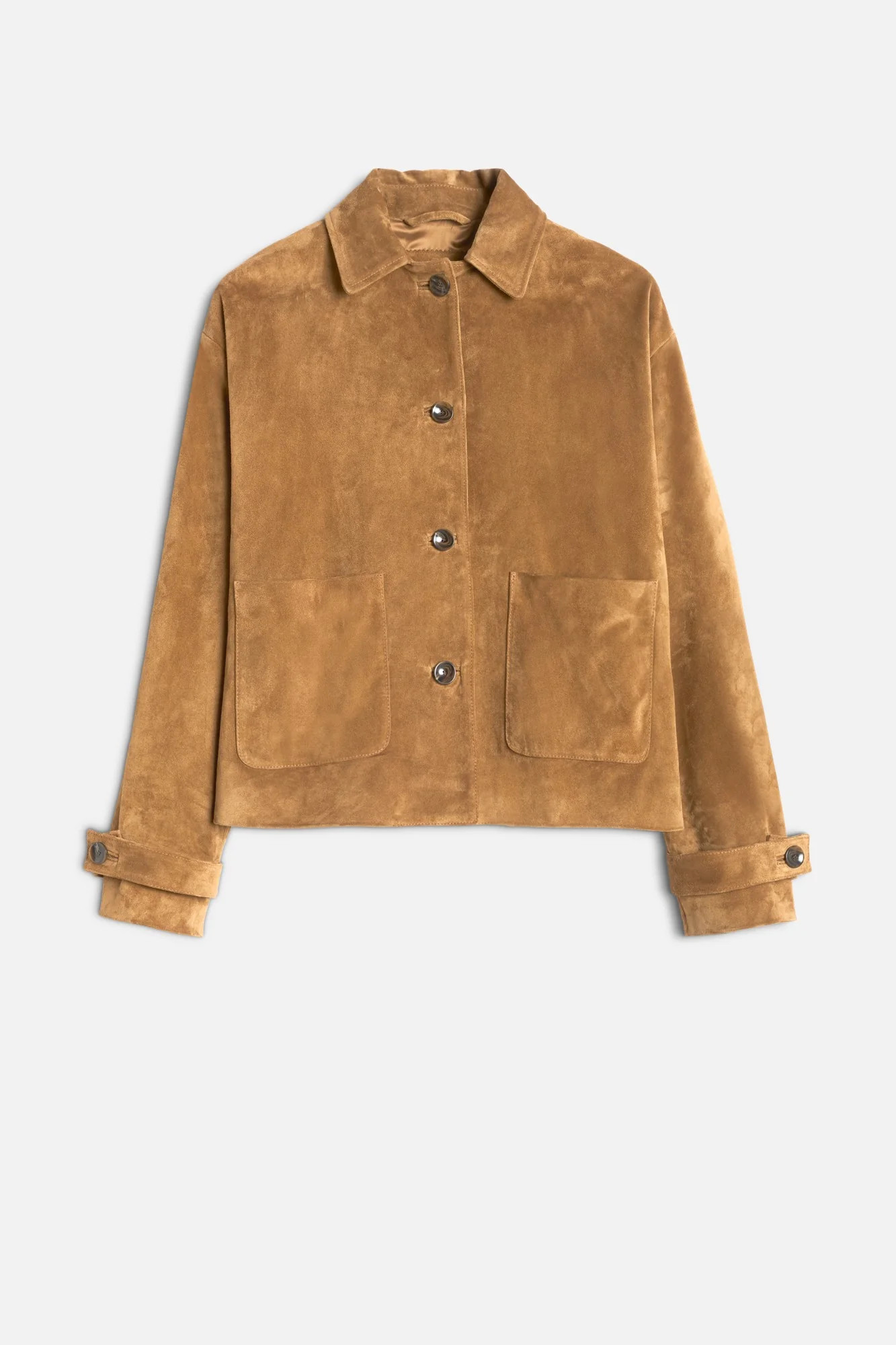 CROPPED CHORE JACKET in Suede | 7 For All Mankind