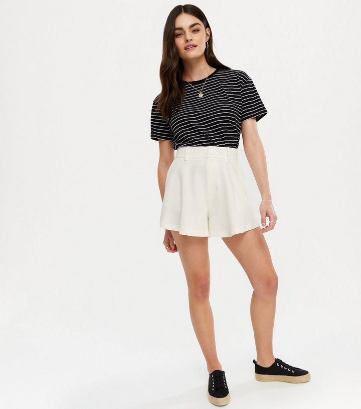 Cream Belted High Waist Shorts 
						
						Add to Saved Items
						Remove from Saved Items | New Look (UK)