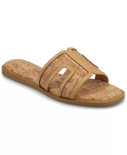 Journee Collection Women's Primah Slide Flat Sandals - Macy's | Macy's