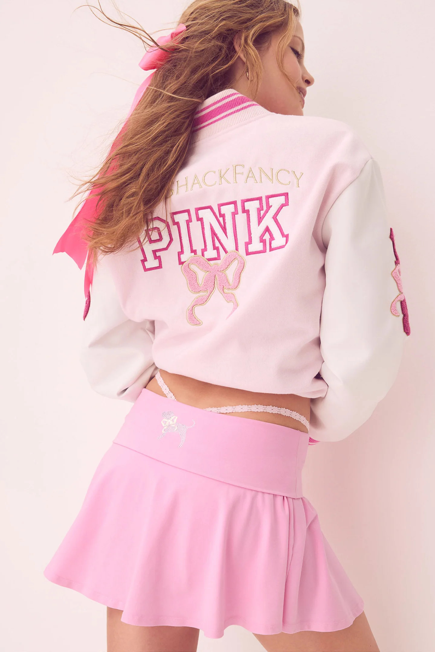 PINK x LoveShackFancy Cotton Foldover Flirty Skirt - PINK LOLLIPOP / XS | LoveShackFancy