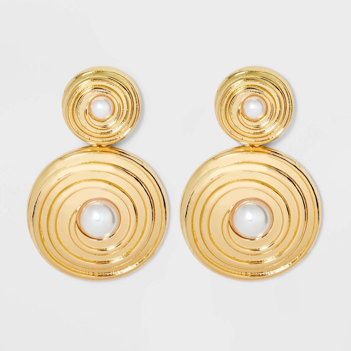 SUGARFIX by BaubleBar Gold and Pearl Circle Drop Earrings | Target