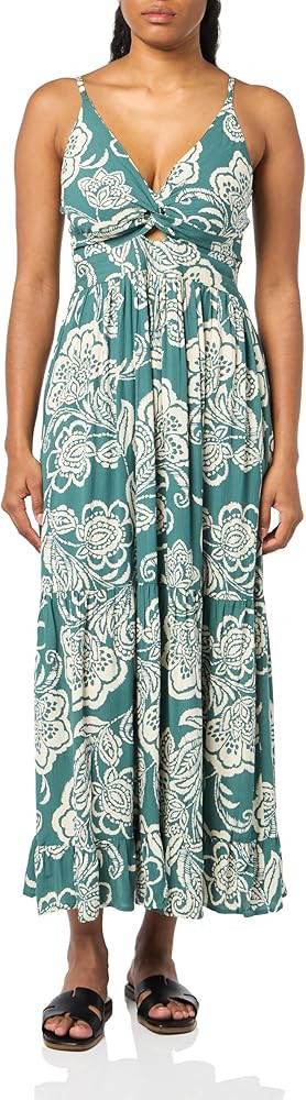 Angie Women's Floral Maxi Dress with Cutout | Amazon (US)