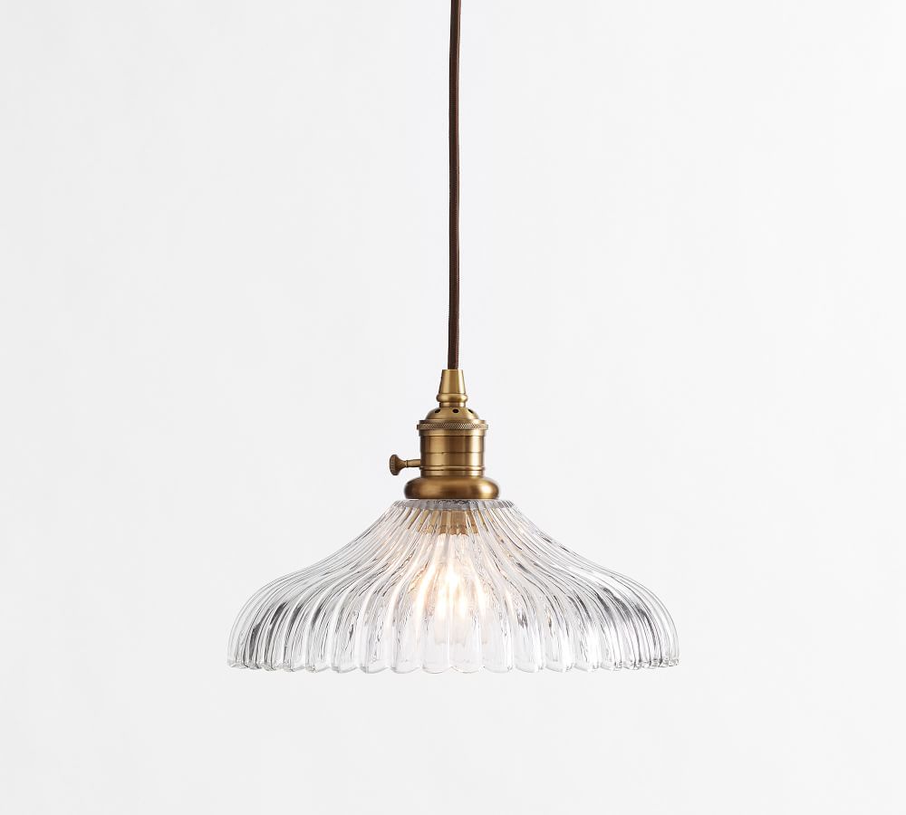 Cord Pendant - Fluted Glass | Pottery Barn (US)