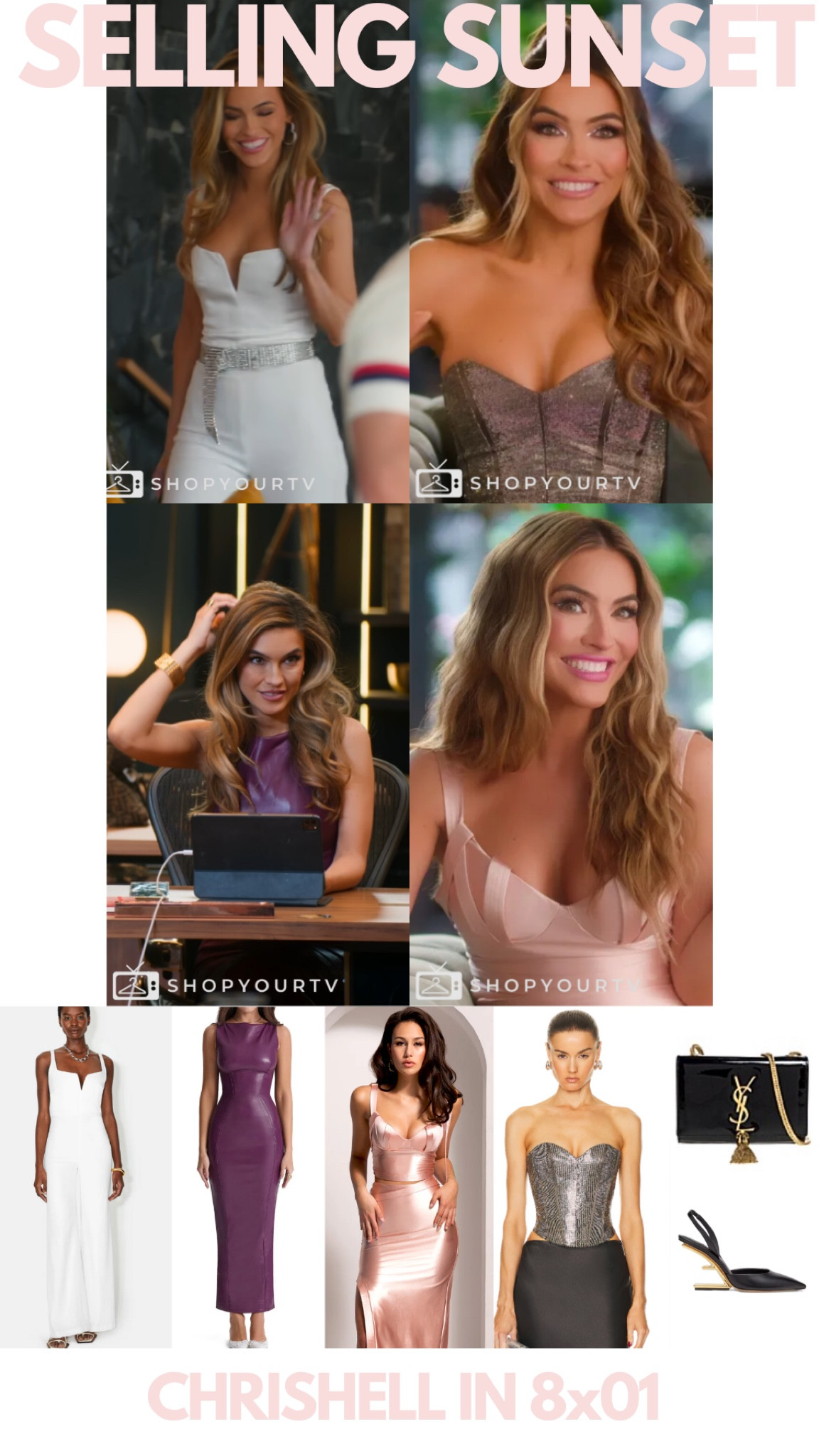 See what Chrishell wore in season 8 episode 1 of Selling Sunset.

More links and ID’s on shopyourtv.com 