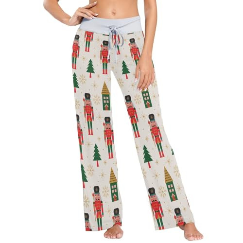 Ollabaky Festivals Women's Pajama Pants PJs Bottoms for Women Wide Leg Sleep Loungewear Pants | Amazon (US)