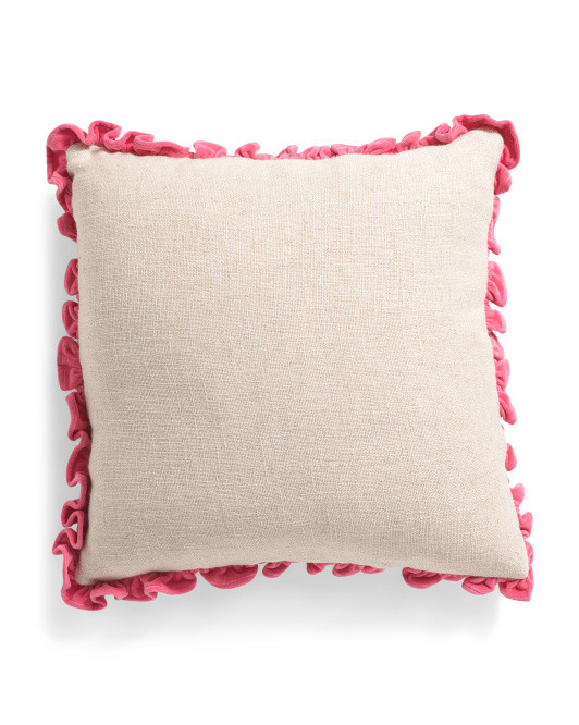 20x20 2pk Cotton Frill Pillows | Global Home | Marshalls | Marshalls