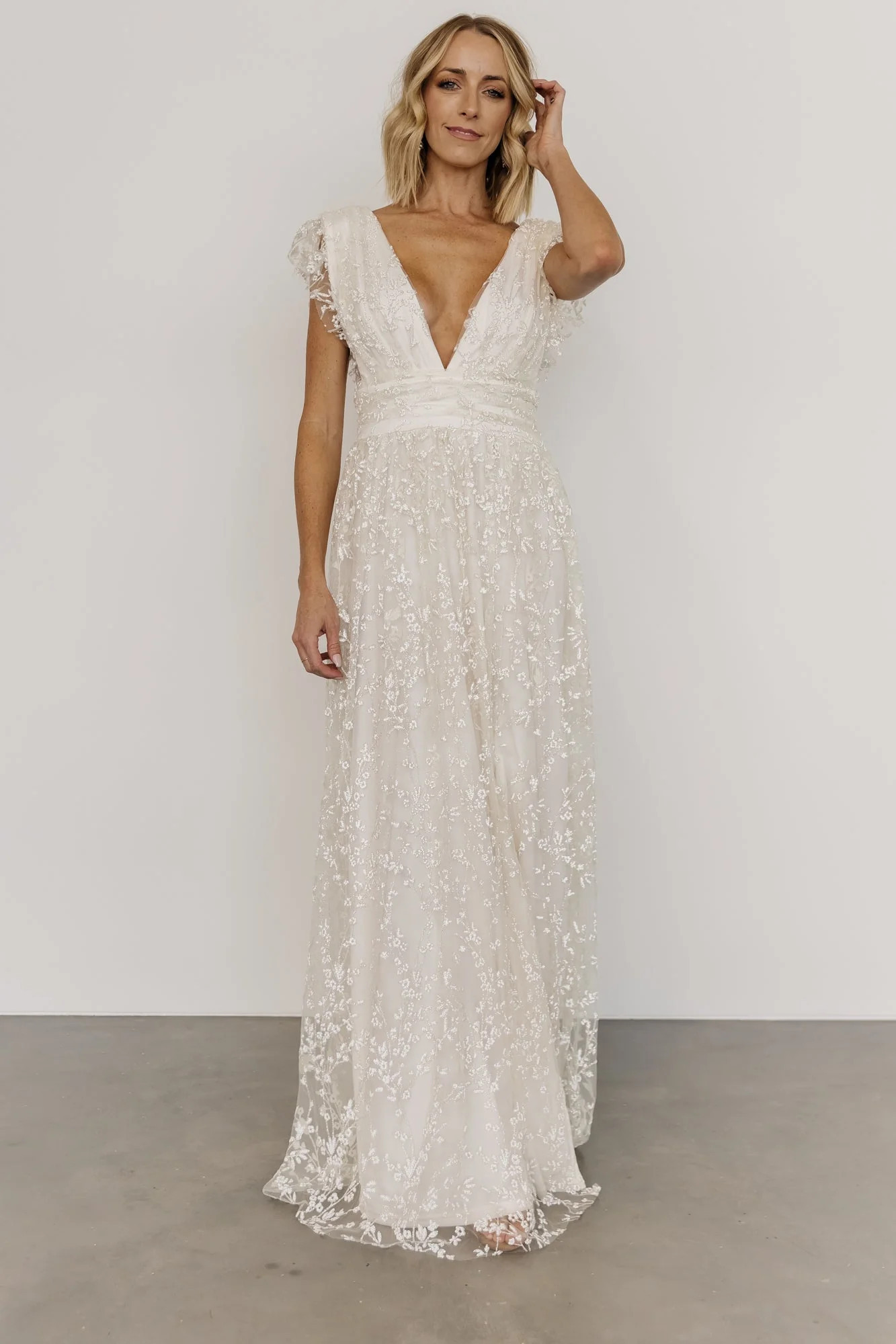 Arlene Shimmer Gown | Ivory | Baltic Born